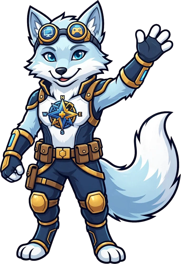 Snowfox, the Fathom Guides explorer, waving hello